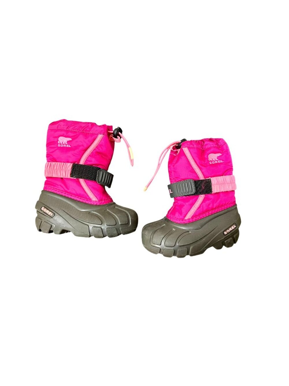 Sorel Youth Girls  Size 8 Winter Snow Boots Insulated Waterproof Pink & Black